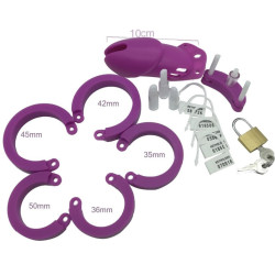 FUKR Cage de chasteté Silicone Bran 9 x 3cm Violette